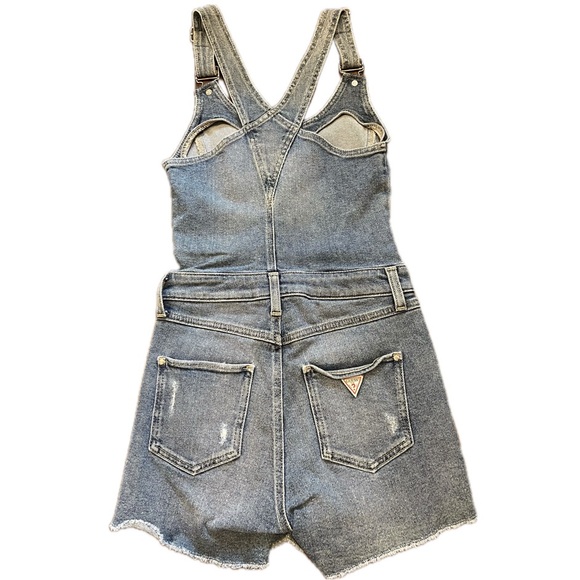 GUESS • Los Angeles • XS • Denim • Short • Overalls • Distressed • - Picture 3 of 4